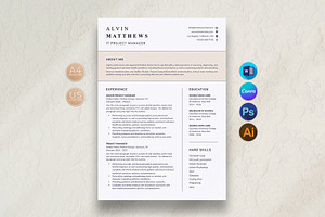 Resume, a Resume Template by DesignDevisers