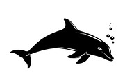 Dolphin Jumping Silhouette Vector, an Illustration by Designs_River (Thumbnail 34 of 51)
