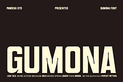 Gumona - Groovy Vintage Sans, a Sans Serif Font by Pandeka Studio (Thumbnail 1 of 9)