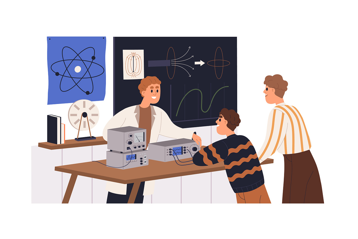 School teachers in classrooms set, an Education Illustration by Good Studio (Photo 10 of 15)