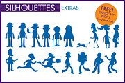 Vector Silhouettes of People & 1 Cat, a Person Illustration by edfredned (Thumbnail 3 of 3)