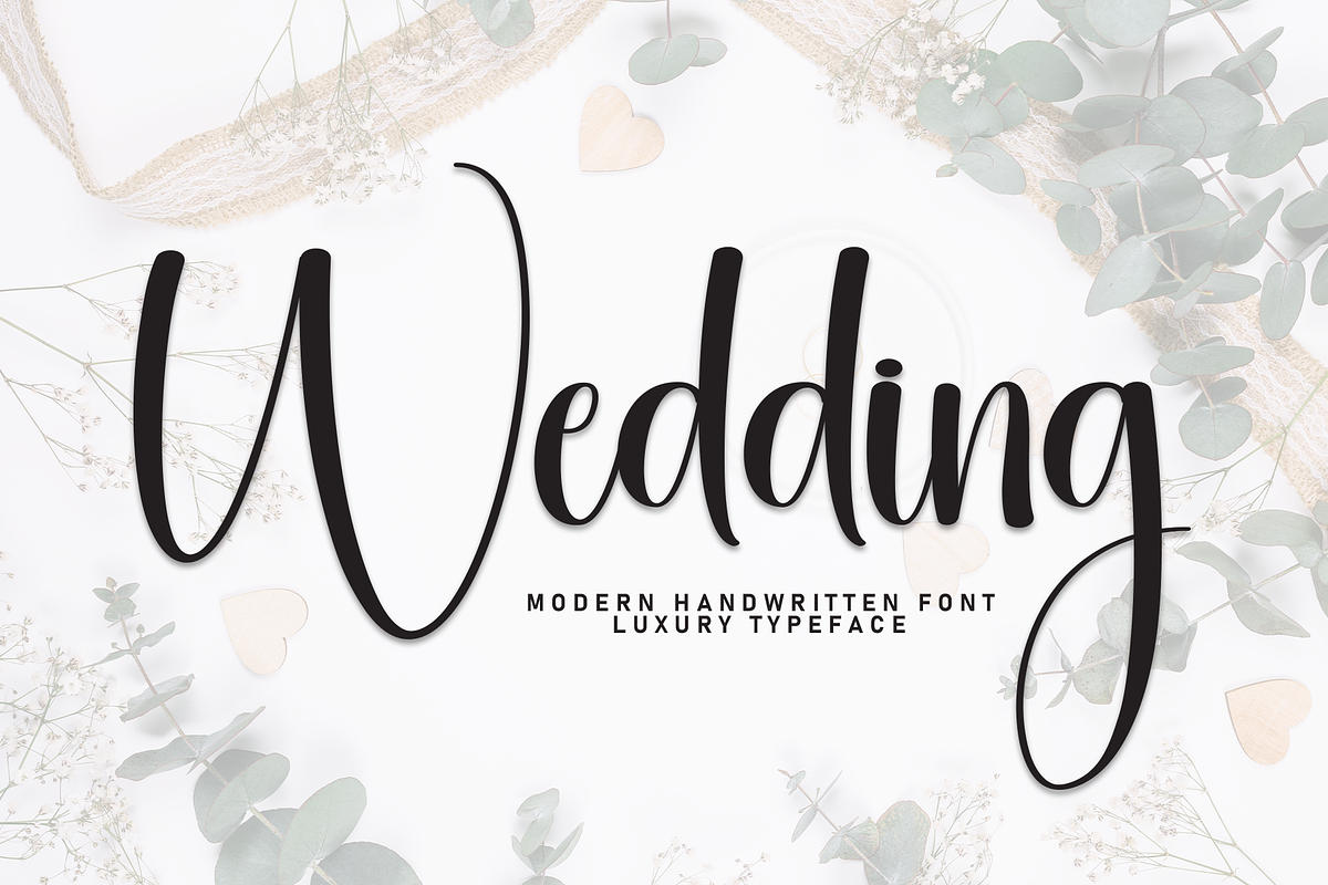 Wedding | Script Font, a Handwritten Font by Scratchones (Photo 1 of 8)