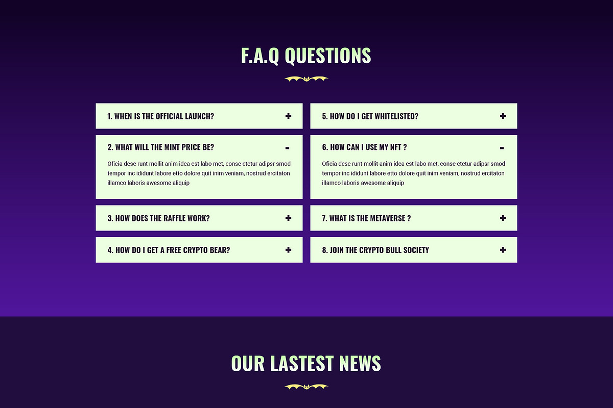 NFT Collection Landing Page template, a Landing Page Template by CodexCoder Themes (Photo 6 of 7)