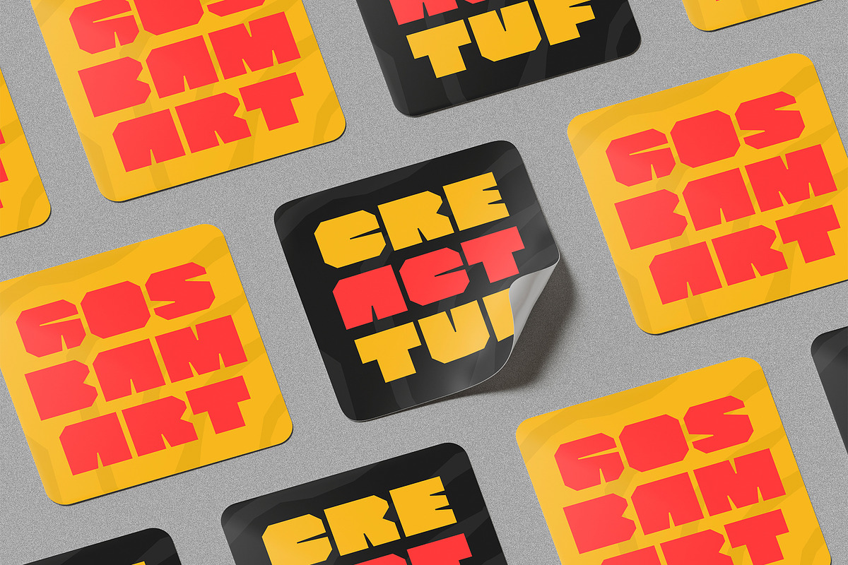 Kaizr Box -  Modern Bold Boxy Logo, a Sans Serif Font by Typia Nesia (Photo 12 of 12)