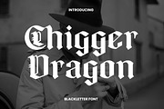Chigger Dragon Blackletter Font, a Blackletter Font by UICreative (Thumbnail 1 of 13)