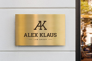 A K Letter Logo AK Monogram Law