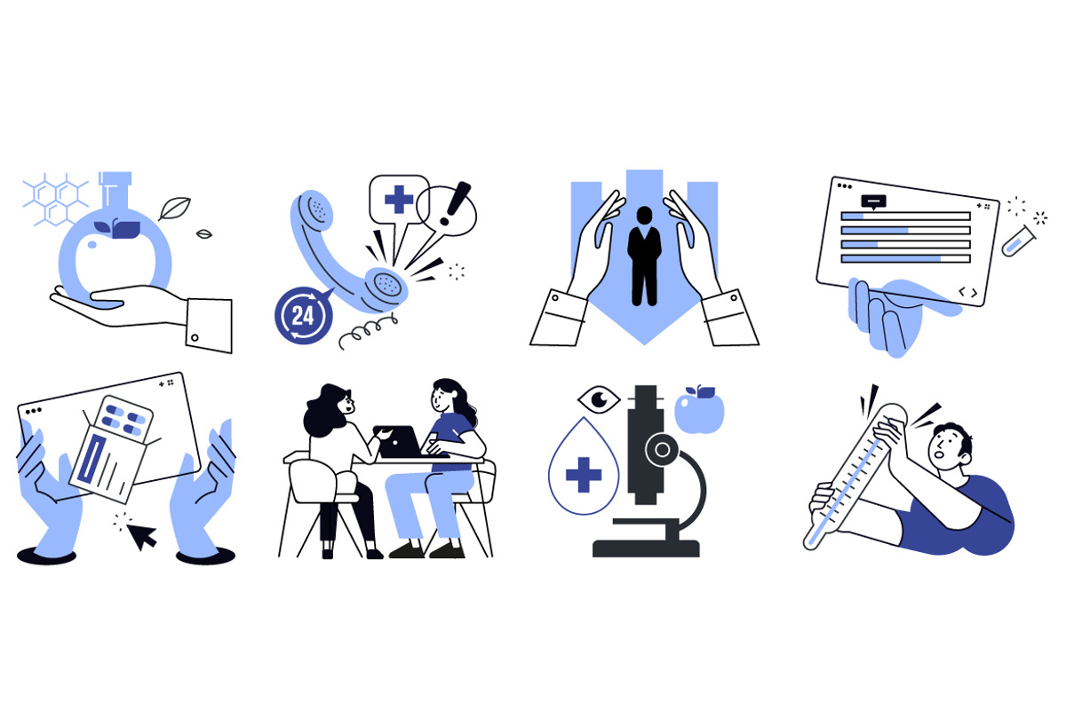 Healthcare and medical illustrations, an Illustration by PureSolution (Photo 6 of 6)