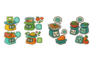 Creative cartoon characters of, a Food Illustration by ZinetroN
