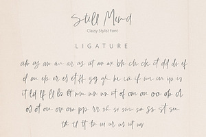 Still Mind Classy Font