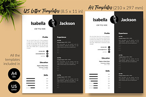 Modern Resume Format / CV - Isabella