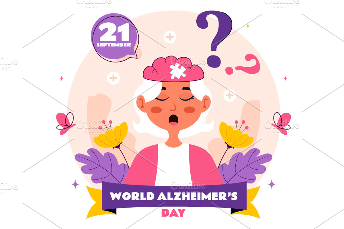 10 World Alzheimer Day Illustration, a Person Illustration by denayunebgt (Photo 4 of 4)