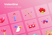 Valentine - 3D Illustration Icon Pac, an Emoji Icon by Creative Perspective (Thumbnail 3 of 6)
