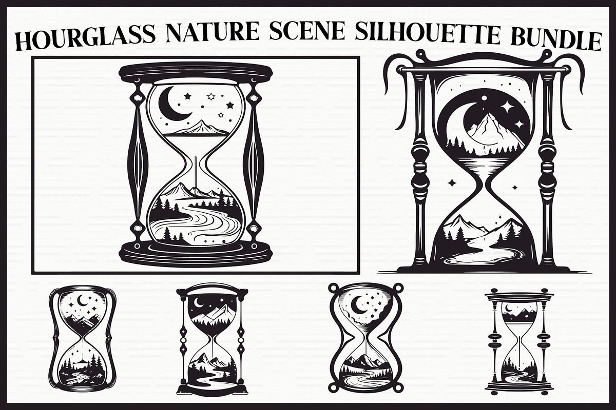 Timeless Nature Hourglass Set, an Illustration by Creativeshirt (Photo 1 of 7)