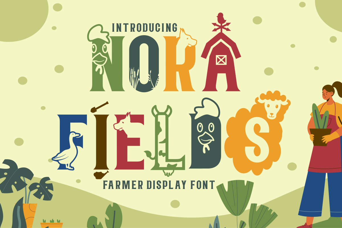 Nora Fields - Farmer Display Font, a Font by PutraCetol Studio (Photo 1 of 11)