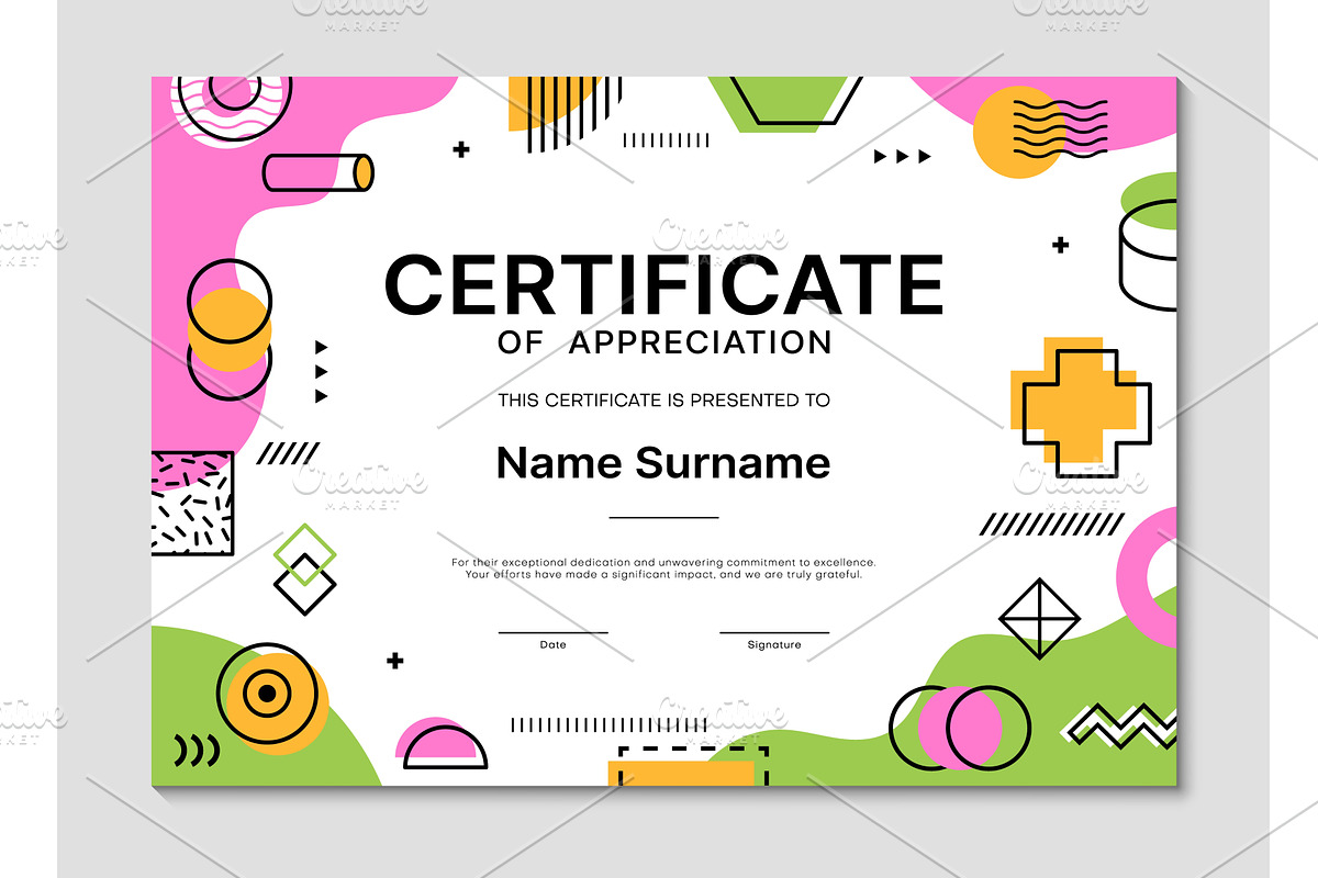 Diploma certificate template, an Education Illustration by Buch&Bee