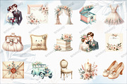 Cute Wedding Clipart, an Illustration by designcity5 (Thumbnail 2 of 5)