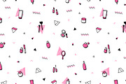 Makeup & Cosmetics Seamless Patterns, a Pattern Graphic by Krolja (Thumbnail 4 of 5)