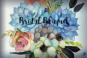 watercolor flower bouquets, a Decorative Illustration by Vavavka (Thumbnail 1 of 6)