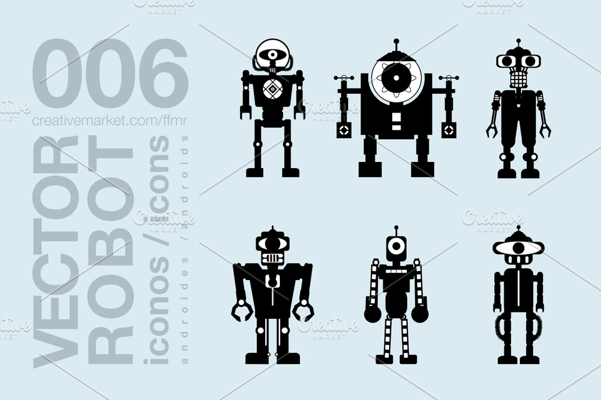 robots flat icons 010, an Icon by FMR IBERICA