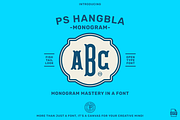 3 Letter Monogram Maker - PS Hangbla, a Serif Font by Para-Scope Design (Thumbnail 1 of 8)