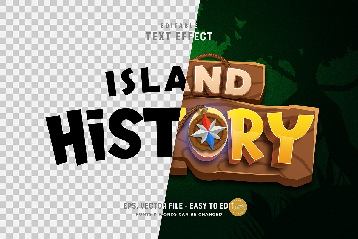 3D Island History Text Effect, a Layer Style Add-On by zdson (Photo 2 of 2)