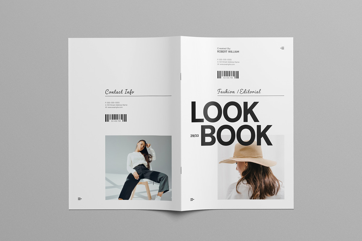Fashion Lookbook | Canva & InDesign, a Magazine Template by Pixelpick