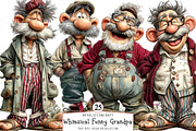 Whimsical Funny Grandpa Clipart, an Illustration by OK Design (Thumbnail 1 of 6)