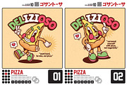 Pizza Cute Retro Cartoon, an Object Illustration by Gohsantosa (Thumbnail 2 of 7)