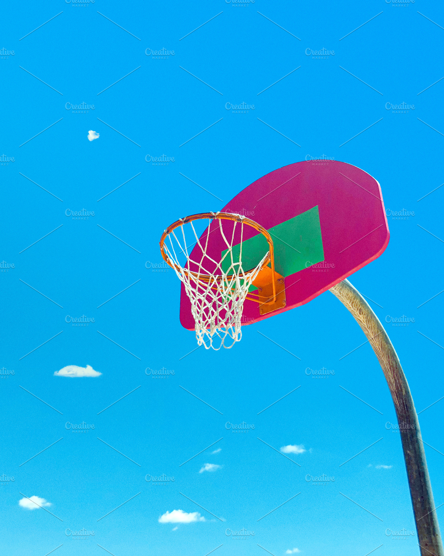 Colorful Basketball Hoop, a Sports & Recreation Photo by Will Milne Photography