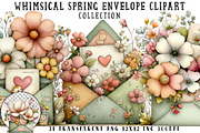 Whimsical Spring Envelope Clipart, an Illustration by OK Design (Thumbnail 1 of 6)