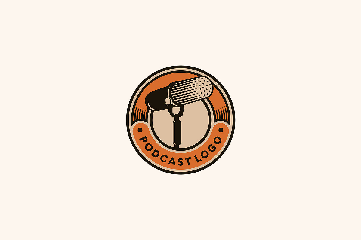 Vintage Style Podcast Logo Design, a Branding & Logo Template by boriman05