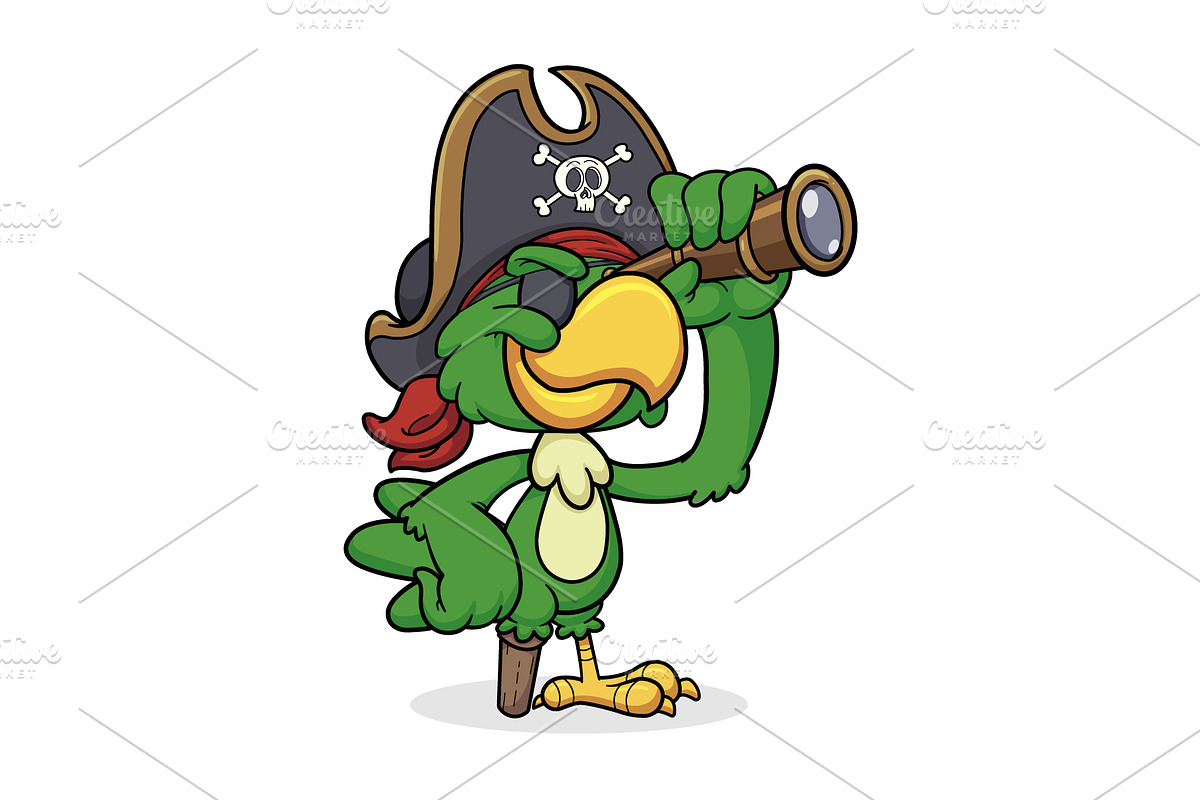 Parrot Pirate, an Animal Illustration by Light_Lenser