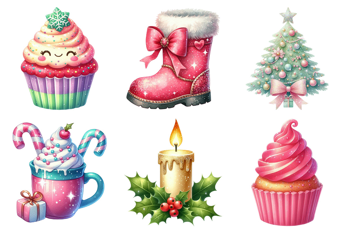 Glitter Cute Christmas Sublimatio, an Illustration by Daily.Designs (Photo 2 of 5)