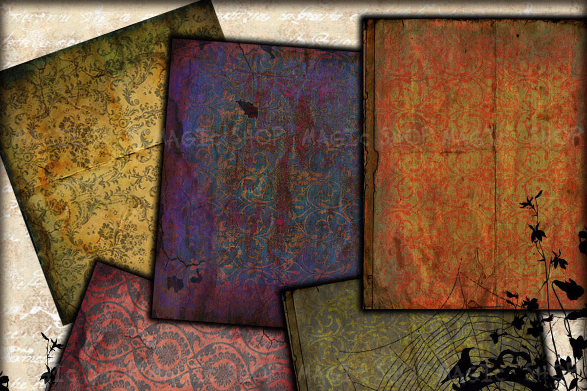 Scrapbook vintage paper pack, a Pattern Graphic by DidiArtWorld (Photo 2 of 3)