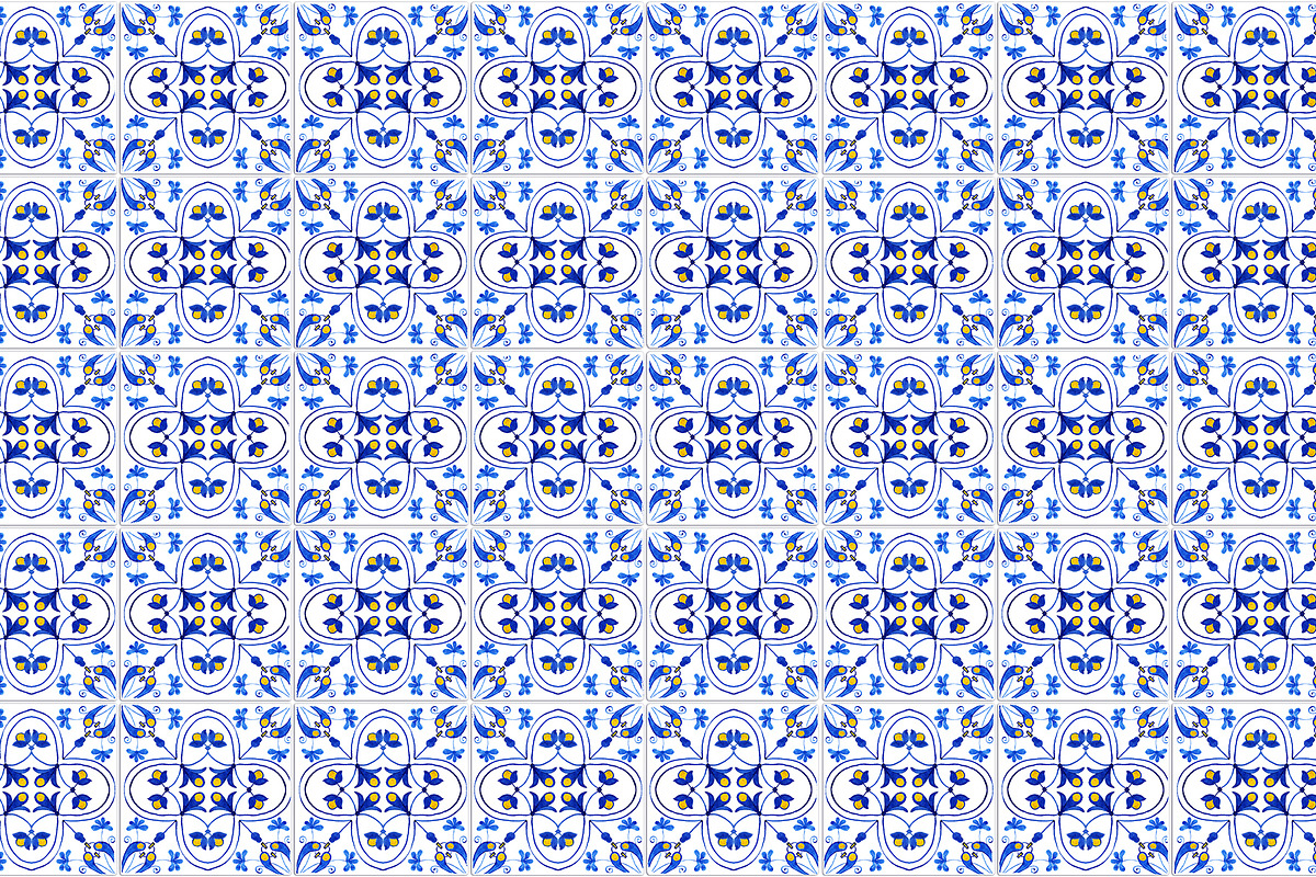 Portuguese Tiles Digital Papers Set2, a Pattern Graphic by ilonitta (Photo 8 of 11)