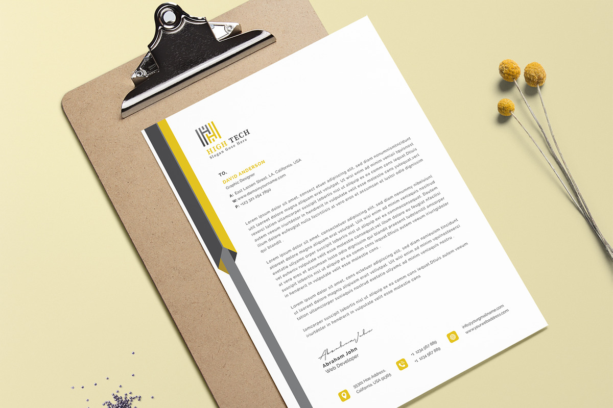 Letterhead Word, a Stationery Template by ResumeDevisers (Photo 6 of 7)
