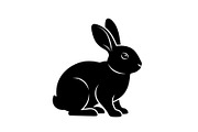 Cute Rabbit Silhouette Vector Bundle, an Illustration by yasushie (Thumbnail 47 of 51)