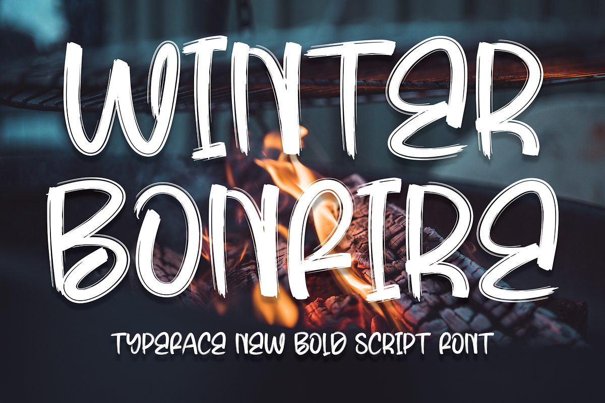 Winter Bonfire | Script Font, a Script Font by Scratchones (Photo 1 of 8)