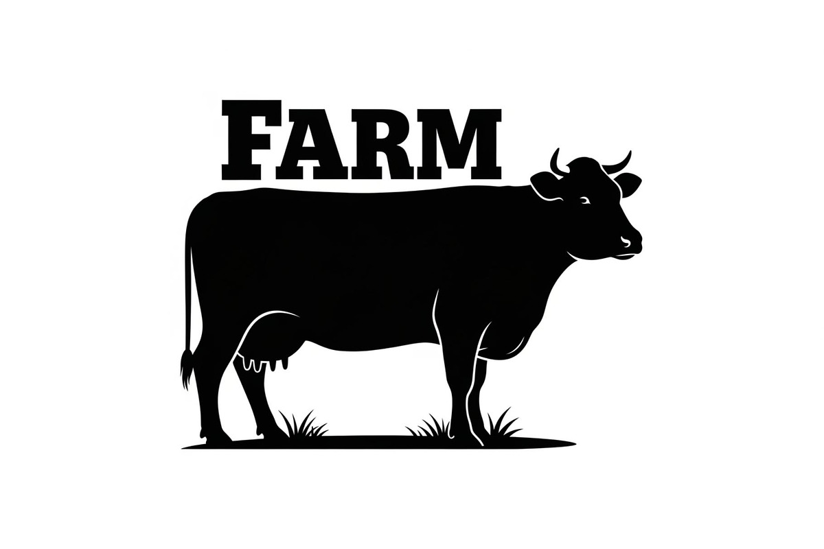 Farm Cow Silhouette Vector Bundle, an Illustration by Designs_River (Photo 36 of 51)