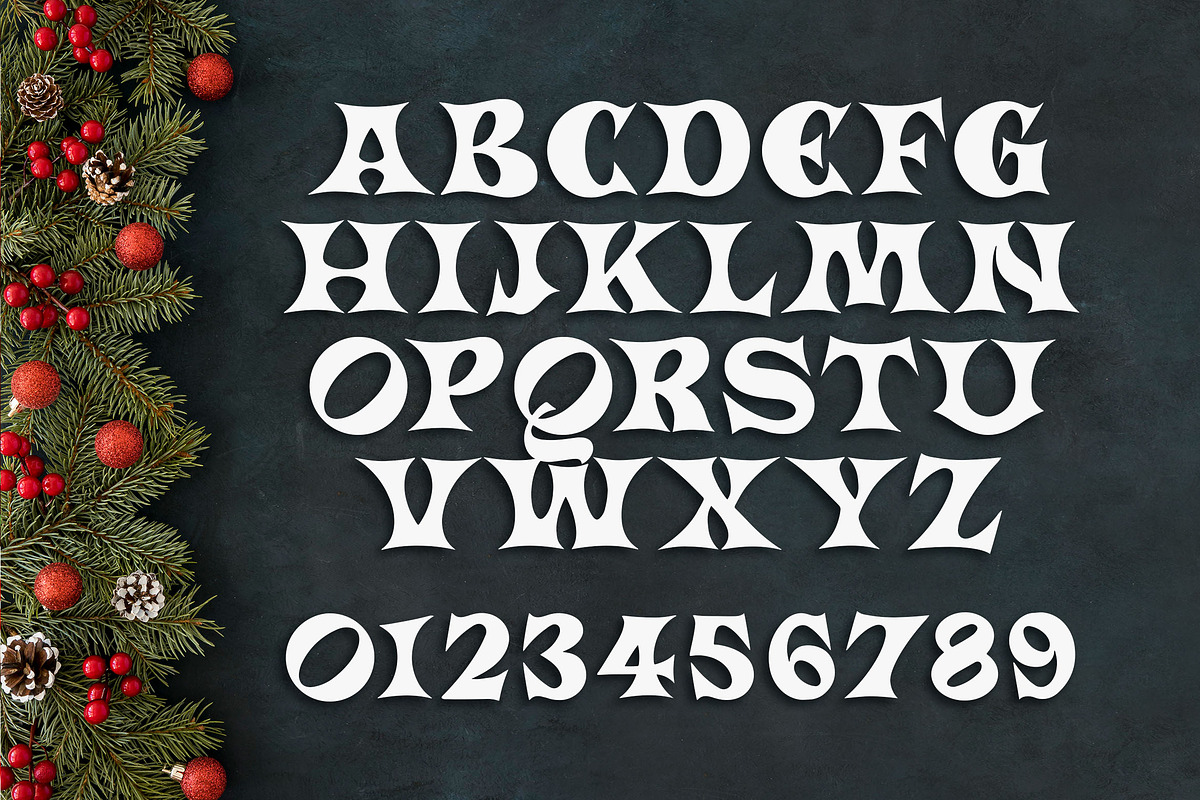 Black Santa a Gothic Serif Font, a Serif Font by Blankids Studio (Photo 4 of 5)