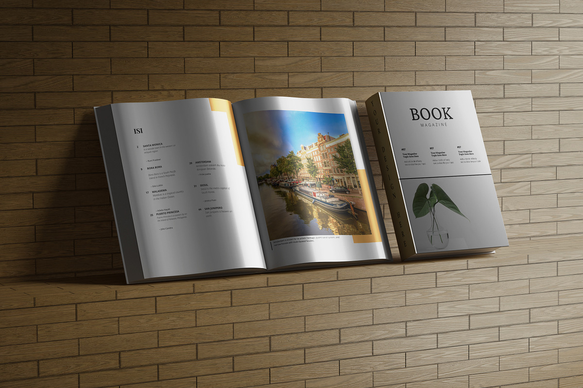 Book Cover Mockup A4, a Magazine Template by Creative_A23 (Photo 11 of 11)