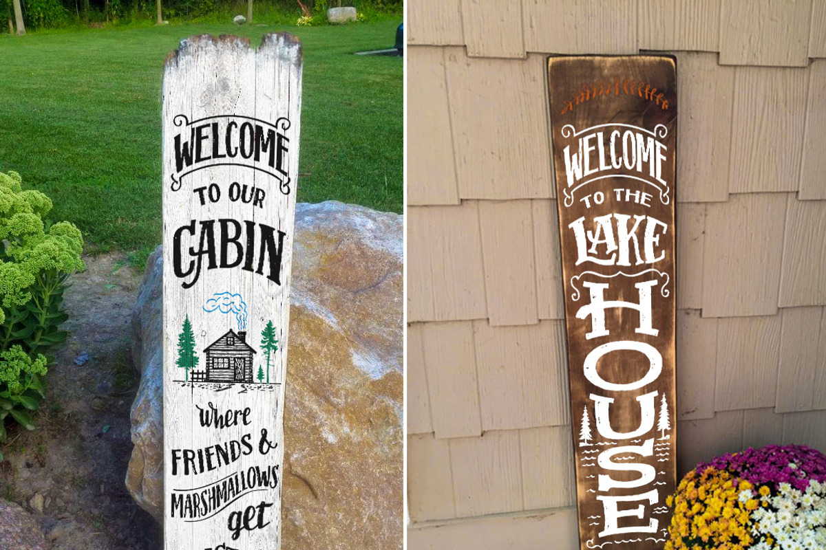 Outdoor Hand-drawn Welcome Signs Set, an Object Graphic by Paul Lesser (Photo 2 of 2)