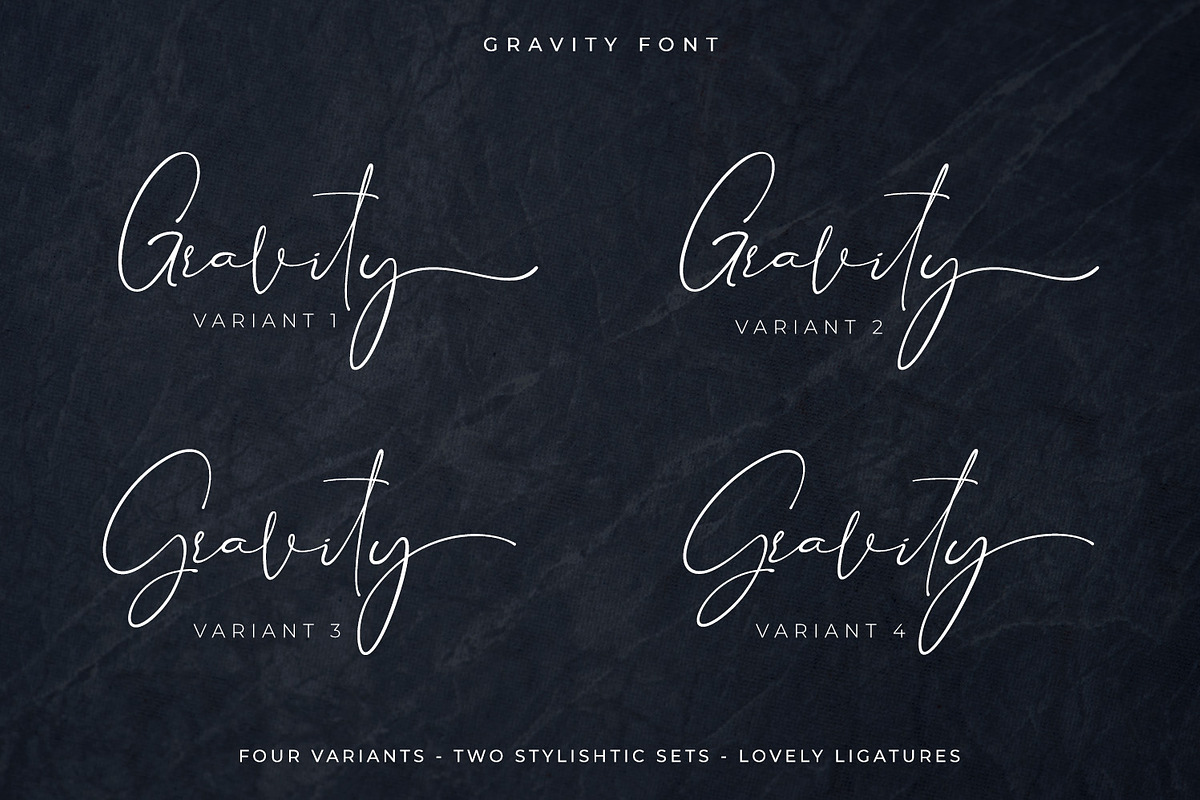 Gravity - Handwritten, a Script Font by din-studio.com (Photo 5 of 16)
