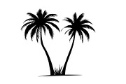Palm Silhouette Clipart Set, an Illustration by hafijul (Thumbnail 3 of 21)