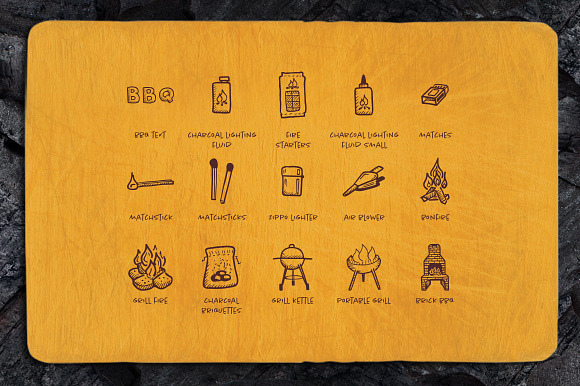 Bbq Hand Drawn Icons