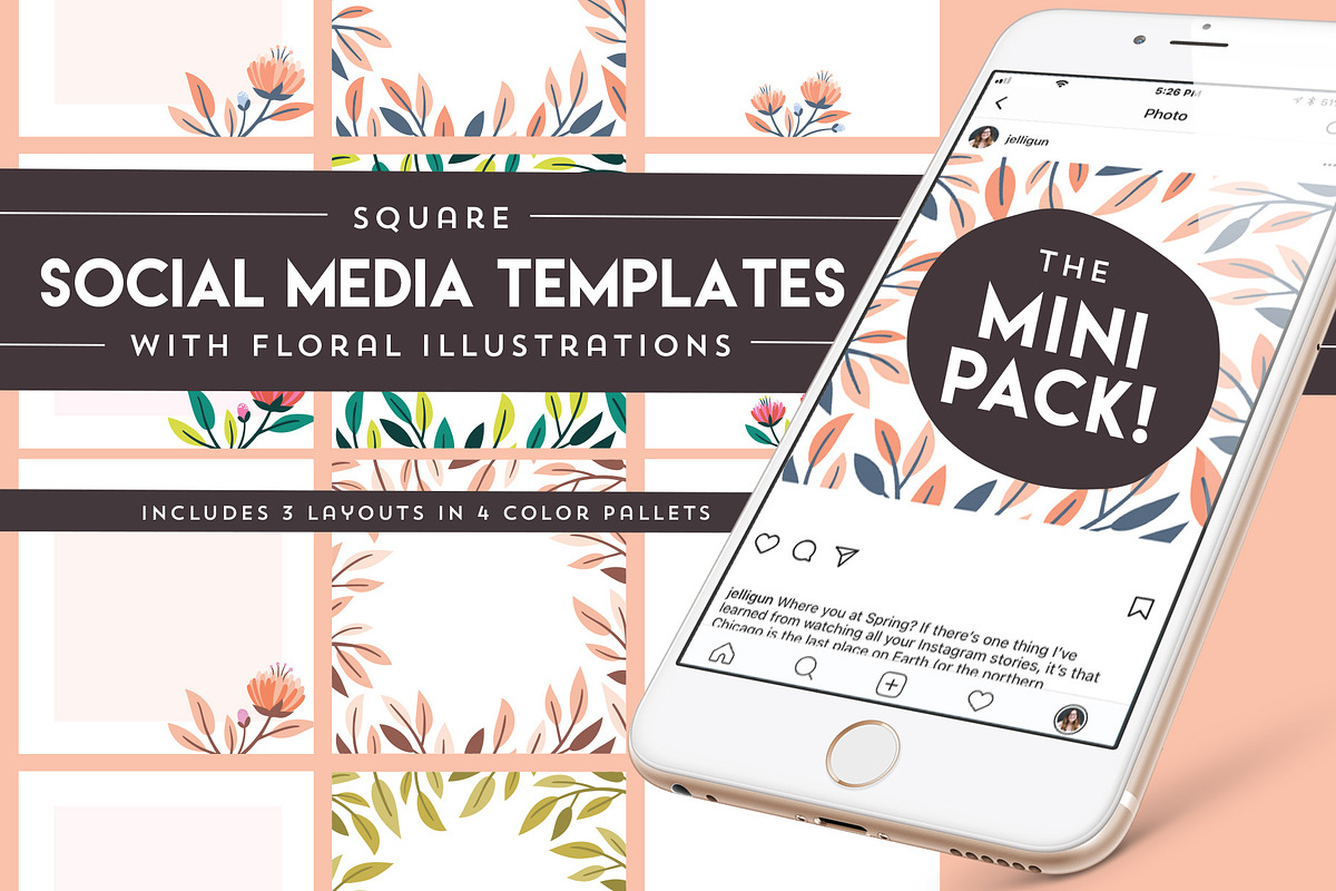 Social media templates-The Mini Pack, a Social Media Template by Jelligun (Photo 1 of 4)