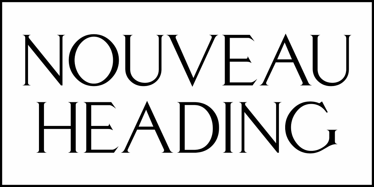 Nouveau Heading JNL, a Font by Jeff Levine Fonts (Photo 2 of 5)