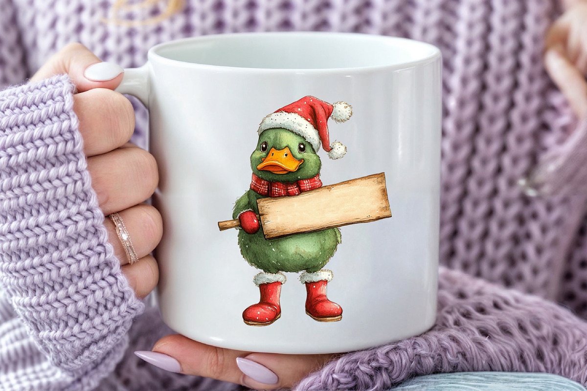 Animals Holding Merry Christmas Sign, an Illustration by Pixels.Craft (Photo 5 of 7)