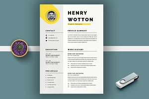Modern Resume Template, a Resume Template by MightyDesign