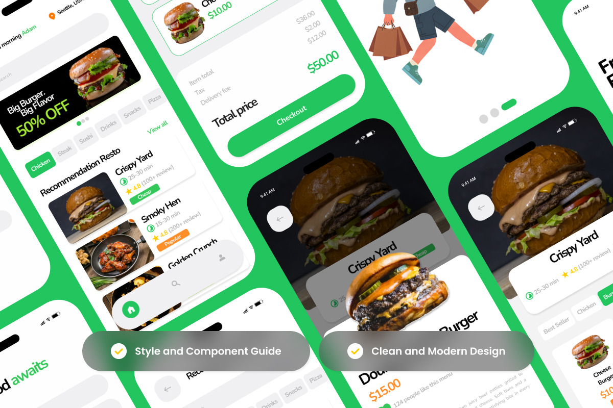Freshgo - Food Delivery App Design, an App Template by productype1 (Photo 3 of 5)